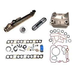 Ford 6.0L Power Stroke EGR and Oil Cooler Kit 2004-2010 (4C3Z9P456AJ) egr, cooler, oil, oil cooler, egr cooler, kit, includes gaskets, ford, power, stroke, 6.0l, 6.0, 2004, 2010, OEM, Part, Numbers,4C3Z9P456AJ, 4C3Z9P456AC, 4C3Z9P456AH, 4C3Z9P456AJ,1845145C99, AP63446,522-026,4E-2001